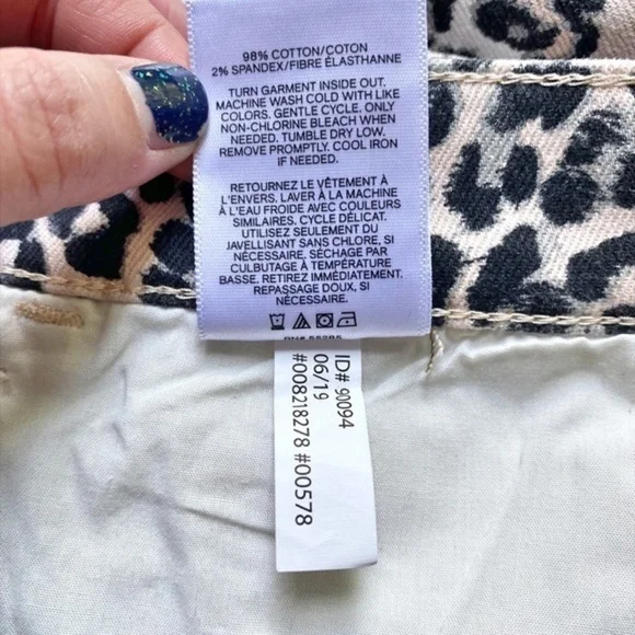 Express Straight Mini Mid Rise Animal Print Stretch Skirt - Picture 5 of 9